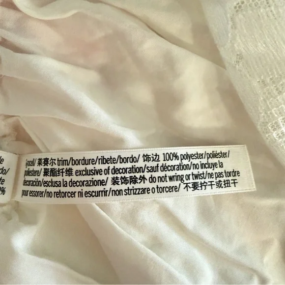 New! For Love & Lemons White Alexa Slip Mini Dress Size Large 23985 - Picture 12 of 14